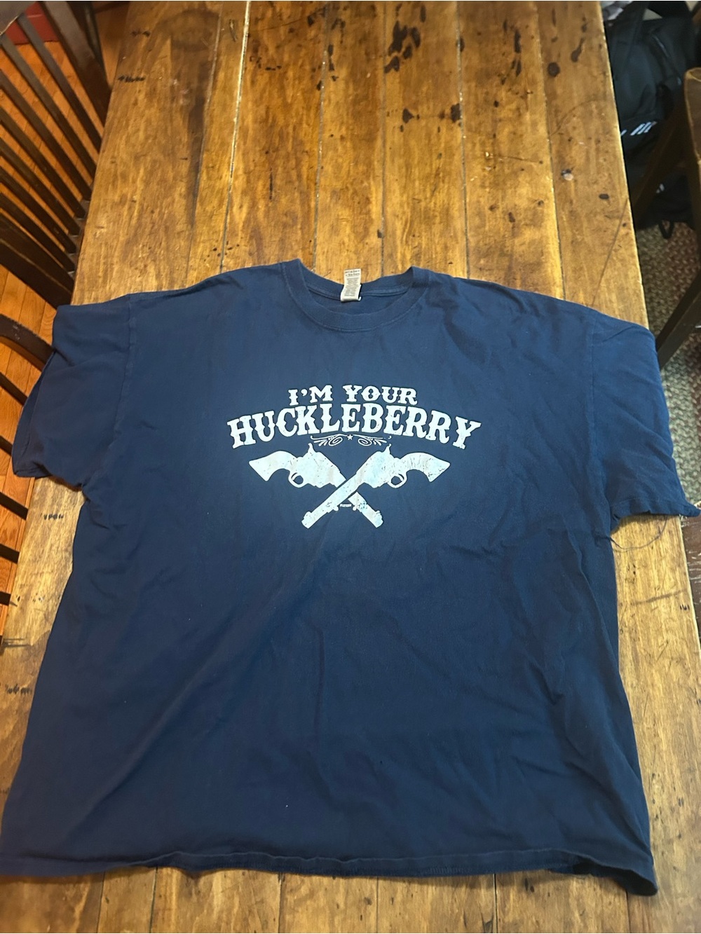 Gildan Navy 'I'm Your Huckleberry' Graphic Tee